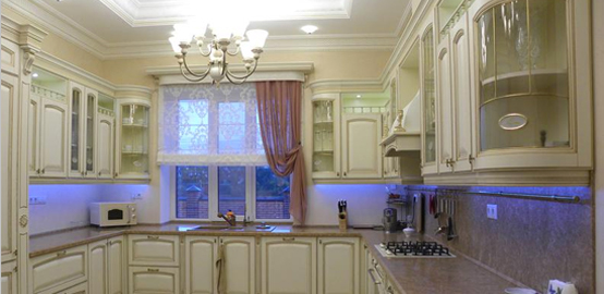 Пример дизайна в теплых цветах